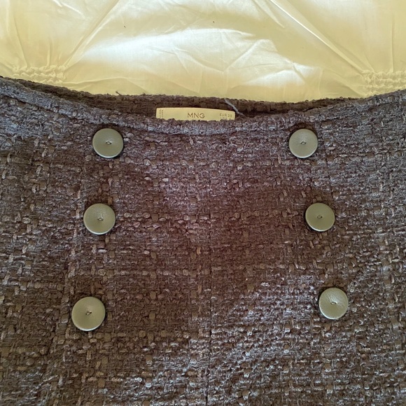 Mini Black Tweed Mango Skirt - Picture 2 of 4
